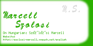 marcell szolosi business card